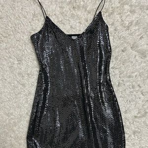 H&M sparkly black dress